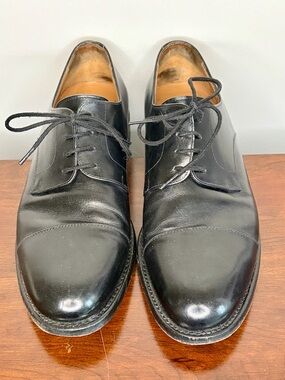 Bruno Magli Black Leather Oxfords